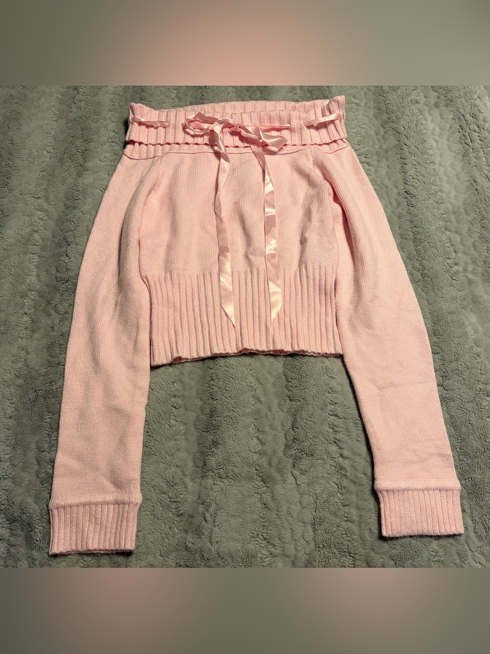 Pink off the shoulder sweater